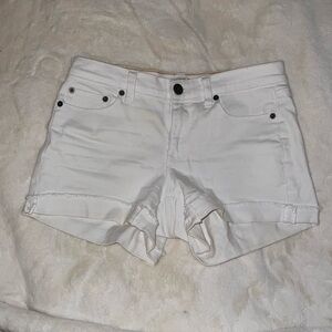 J. Crew Size 25 Stretch White Denim Shorts